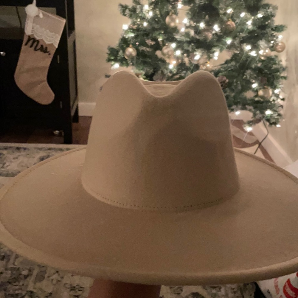 Pink Lily For Next Time Ivory Fedora Wide Brim Hat